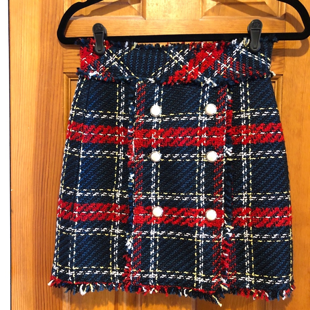 Zara plaid skirt XS
